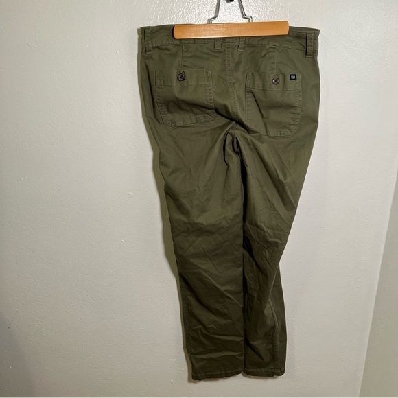 Gap Relaxed Girlfriend Twill Pant Clover Green 6 - Picture 8 of 13